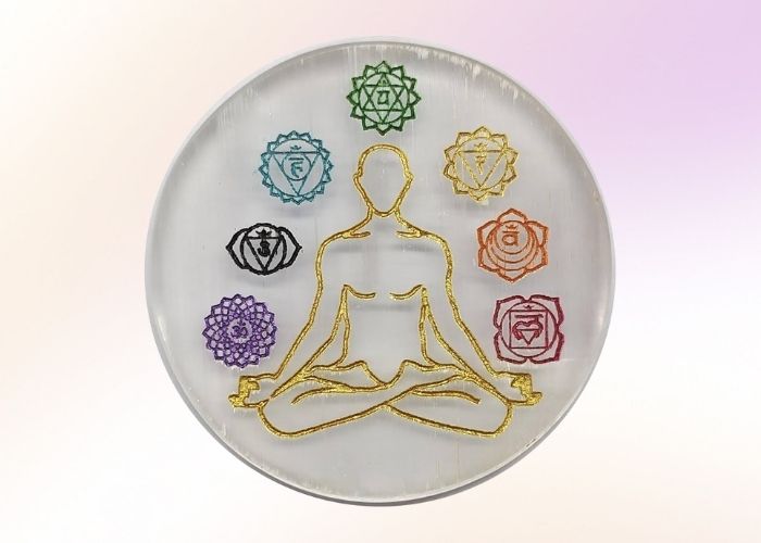 7 Chakra Selenite Plates