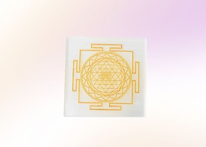 Shree Yantra Selenite Plates